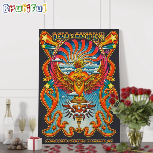 Dead And Company June 2024 Las Vegas Sphere NV Wall Art Poster Canvas