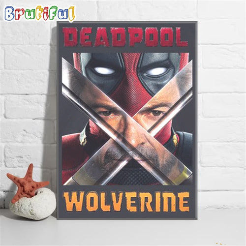 Deadpool Movie Poster, Deadpool And Wolverine Wall Art Poster Canvas