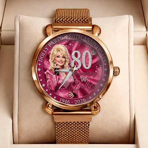 Dolly Parton Mesh Strap Quartz Watch - TMTHU8877