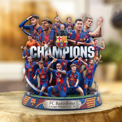 FC Barcelona LaLiga Winners 25/26 Custom Shape Acrylic Plaque – TMTHU6042