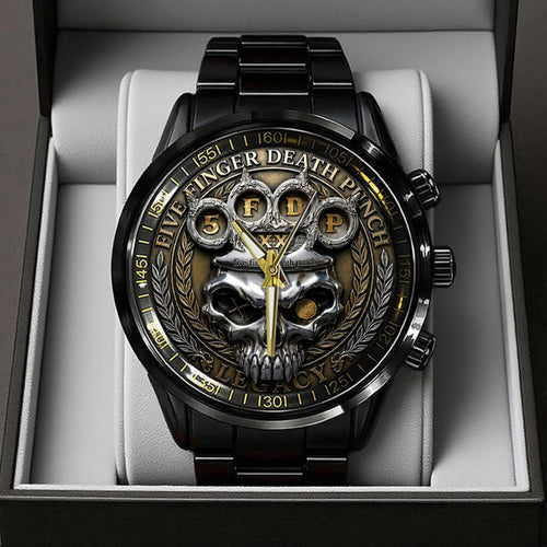 Five Finger Death Punch Black Stainless Steel Watch - GNE8050