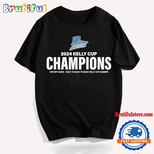 Florida Everblades 2024 History Made Back To Back To Back Kelly Cup Champions T Shirt
