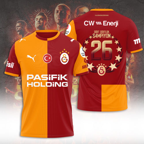 Galatasaray S.K. Turkish Champions 25/26 3D Apparel – TANTN22848