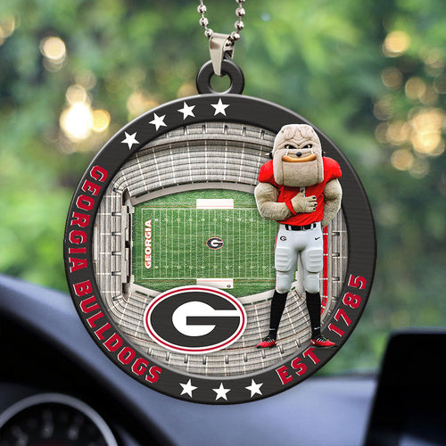 Georgia Bulldogs Football Custom shape 2-sided Acrylic Car Ornament โ HOATT13129