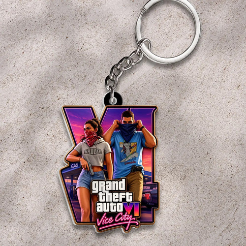Grand Theft Auto VI Custom Shape 2-sided Keychain – HOATT20590