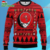 Grateful Dead X Nfl Tampa Bay Buccaneers Stealie Logo Ugly Christmas Sweater