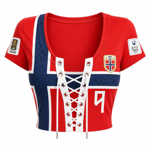 Haaland Norway 2026 World Cup Lace-Up Soccer Crop Top
