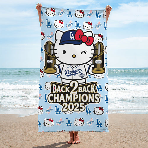 Hello Kitty x Los Angeles Dodgers Rectangle Beach Towel – TMTHU2695