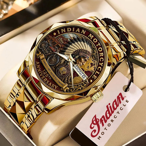 Indian Motorcycle 125th Anniversary Alloy Luxury Quartz Watch - TMTHU8598