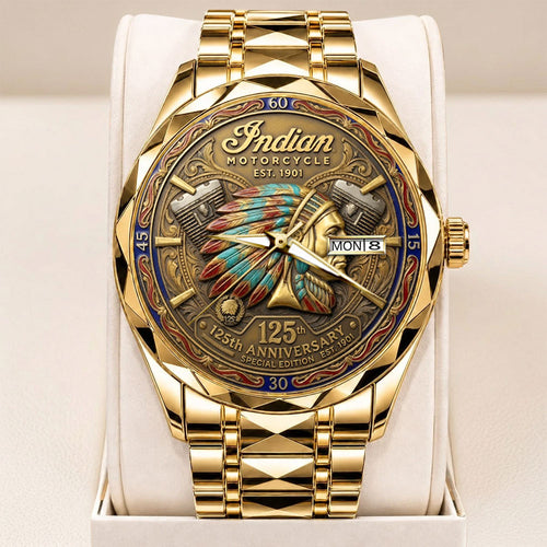 Indian Motorcycle 125th Anniversary Alloy Luxury Quartz Watch - TANTN24806