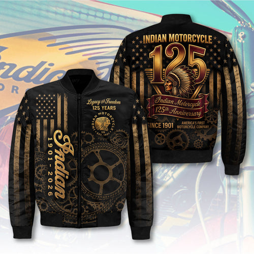 Indian Motorcycle 125th Anniversary 3D Bomber Jacket – TMTHU8577