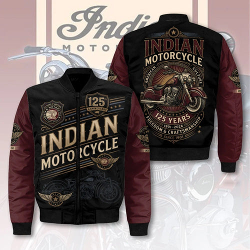 Indian Motorcycle 125th Anniversary 3D Bomber Jacket – TMTHU8587