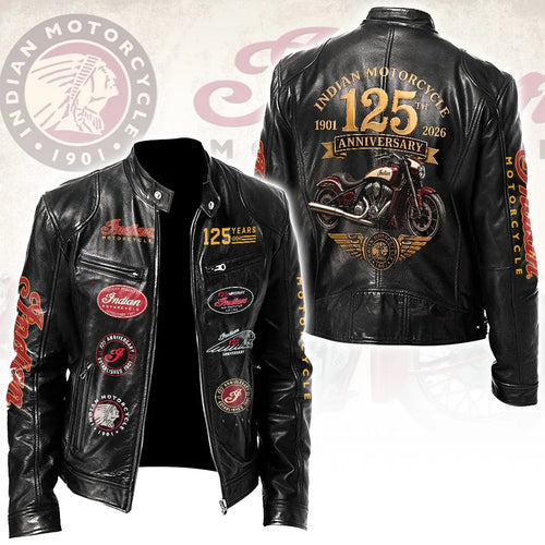 Indian Motorcycle 125th Anniversary Motorcycle Leather Jacket – HOATT20801