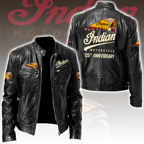 Indian Motorcycle 125th Anniversary Motorcycle Leather Jacket – TANTN24852
