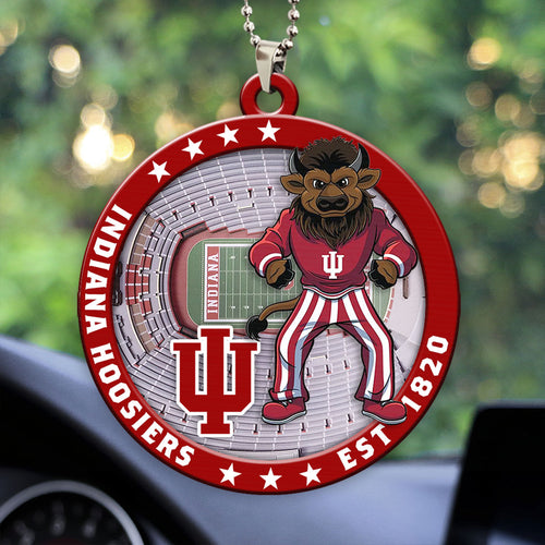 Indiana Hoosiers Football Custom shape 2-sided Acrylic Car Ornament โ HOATT13107