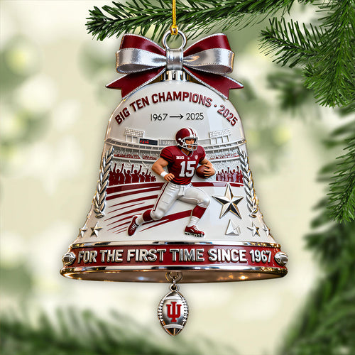 Indiana Hoosiers Football 2025 Big Ten Champions Custom Shape 2-sided Acrylic Ornament โ HOATT15031
