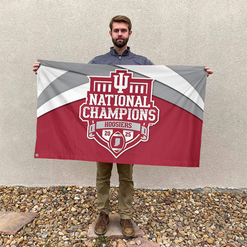 Indiana Hoosiers Football 2025 National Champions 3D Double-side House Flag – MAITM14558