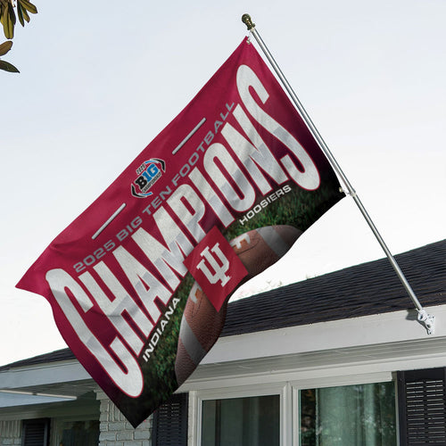 Indiana Hoosiers Football 2025 Big Ten Champions 3D Double-side House Flag – MAITM13988