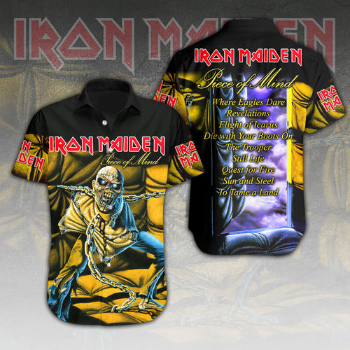 Iron Maiden Short Sleeve Button-Down Shirt – HOATT 9916.1