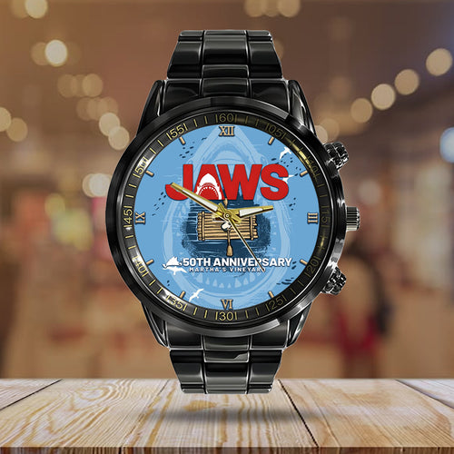 Jaws Black Stainless Steel Watch – GNE NEW332
