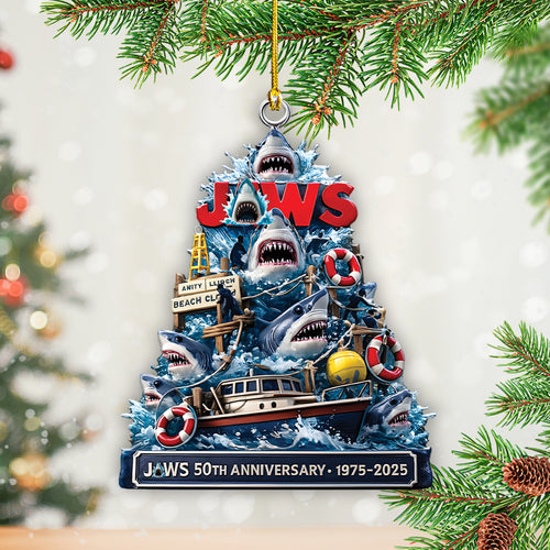 Jaws 50th Anniversary Custom Shape 2-sided Acrylic Ornament – MAITM13956