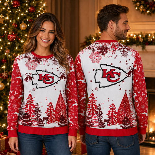 Kansas City Chiefs Christmas Ugly Sweater Xmax Tree Chistmas