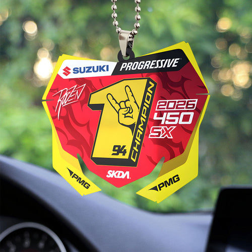 Ken Roczen 450SX Champion 2026 Custom shape 2-sided Acrylic Car Ornament โ TANTN22838