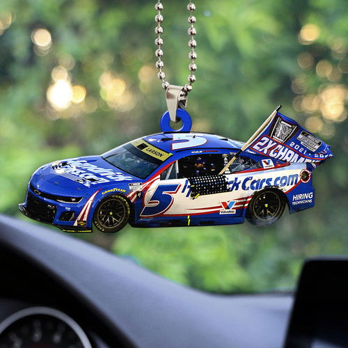Kyle Larson 2025 NASCAR Cup Series Champion Custom shape 2-sided Acrylic Car Ornament โ HOATT14462