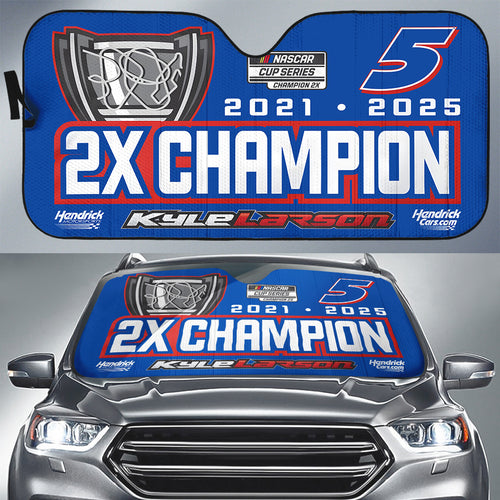 Kyle Larson 2025 NASCAR Cup Series Champion Auto Sun Shade – MAITM13748