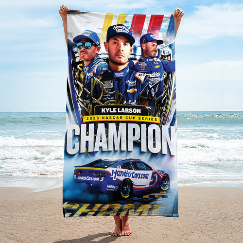 Kyle Larson 2025 NASCAR Cup Series Champion Rectangle Beach Towel – TANTN18391