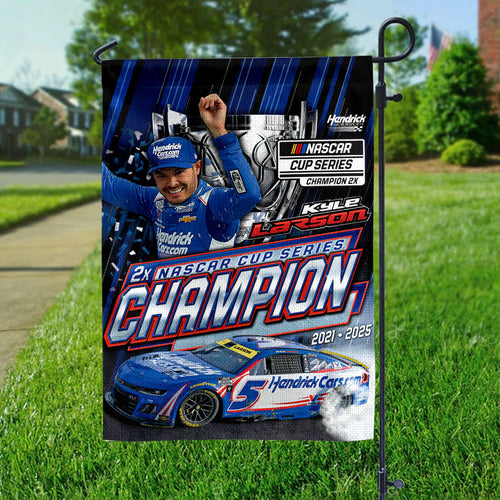 Kyle Larson 2025 NASCAR Cup Series Champion Double-side Garden Flag – HOATT14507