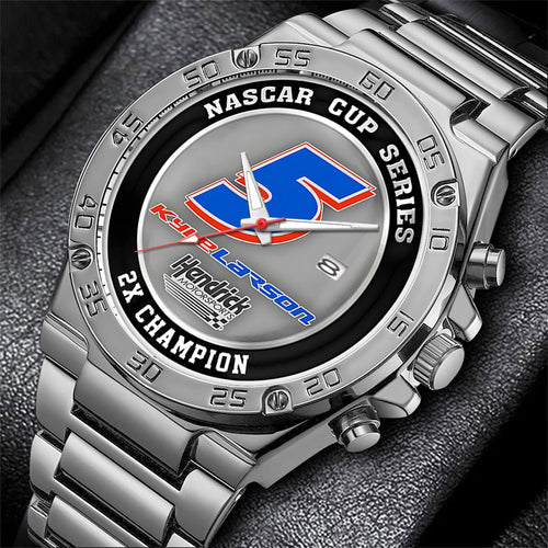 Kyle Larson 2025 NASCAR Cup Series Champion Gentleman Stainless Steel Watch – MAITM13743