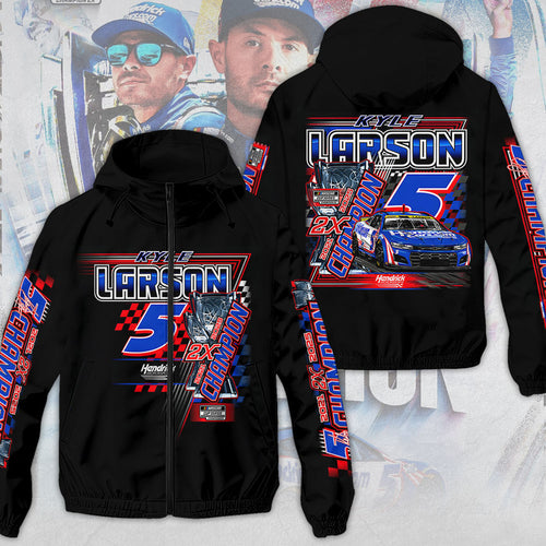Kyle Larson 2025 NASCAR Cup Series Champion 3D Windbreaker Jacket β TANTN18095