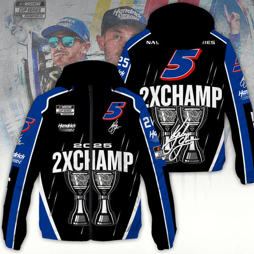 Kyle Larson 2025 NASCAR Cup Series Champion 3D Windbreaker Jacket – TANTN18300