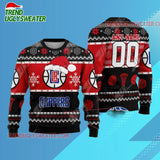 Personalized La Clippers Holiday Dunk Ugly Christmas Sweater