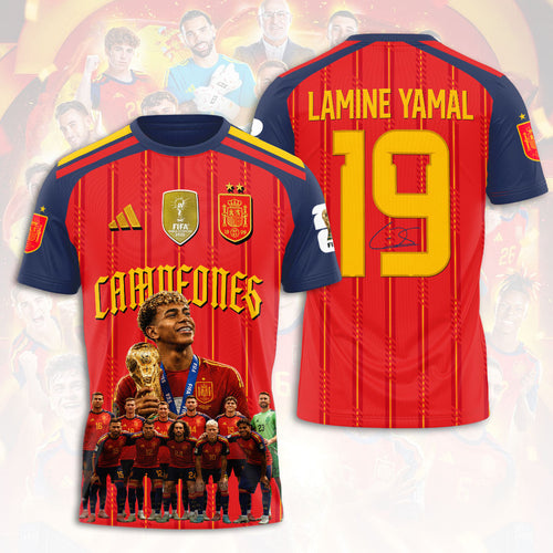Lamine Yamal x Spain National Team 2026 FIFA World Cup Champions 3D Apparel – HOATT19773