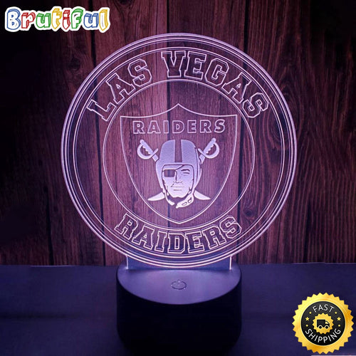 Las Vegas Raiders Night Light Sports 3D LED Lamp