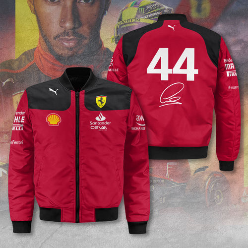 Lewis Hamilton x Scuderia Ferrari 3D Bomber Jacket β MAITM 10111