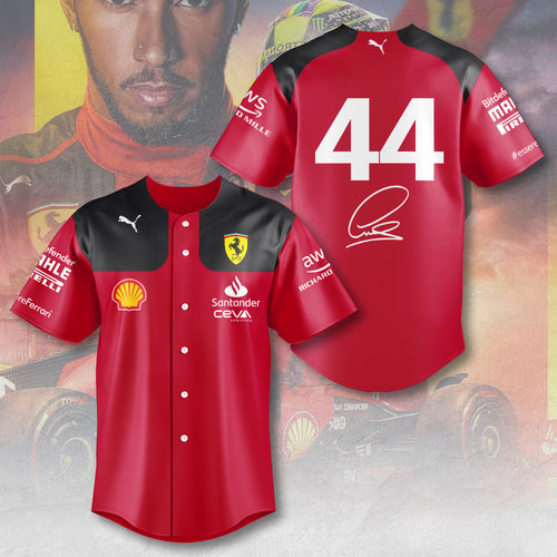 Lewis Hamilton x Scuderia Ferrari Baseball Jersey – MAITM 10034