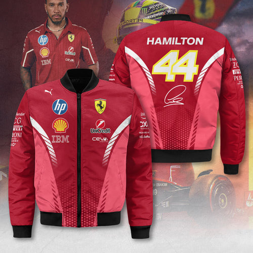 Lewis Hamilton x Scuderia Ferrari 3D Bomber Jacket β MAITM 10260