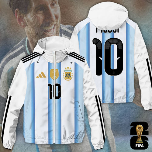 Lionel Messi x Argentina National Football Team World Cup 2026 3D Windbreaker Jacket – TANTN18322