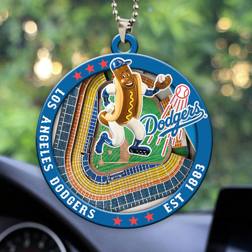 Los Angeles Dodgers Custom shape 2-sided Acrylic Car Ornament – HOATT13045