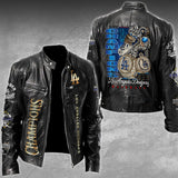 Los Angeles Dodgers Motorcycle Leather Jacket – TMTHU5123