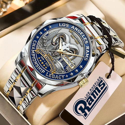 Los Angeles Rams 90th Anniversary Alloy Luxury Quartz Watch – MAITM14148
