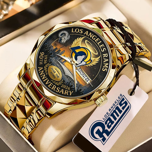 Los Angeles Rams 90th Anniversary Alloy Luxury Quartz Watch – MAITM14238