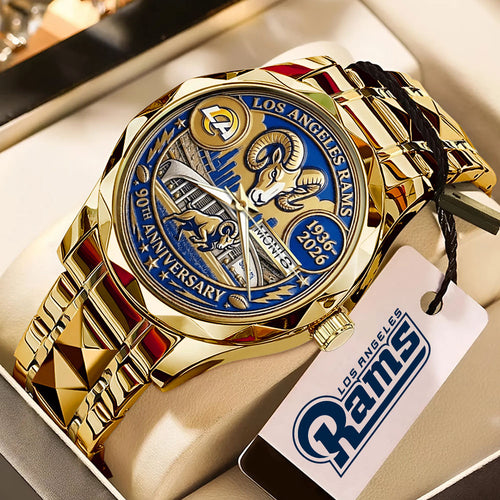 Los Angeles Rams 90th Anniversary Alloy Luxury Quartz Watch – MAITM14252