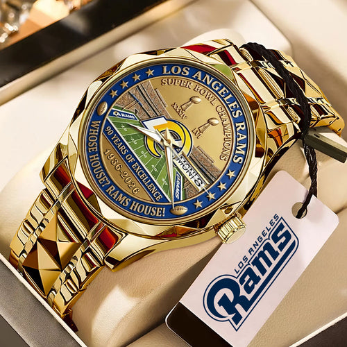 Los Angeles Rams 90th Anniversary Alloy Luxury Quartz Watch – MAITM14253