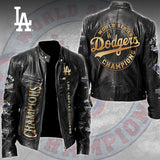 Los Angeles Dodgers Motorcycle Leather Jacket – TMTHU2203