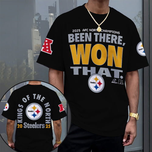 Pittsburgh Steelers 2025 AFC North Champions 3D Apparel – MAITM14342