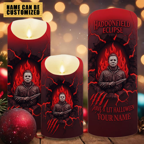 Personalized Michael Myers Led Candle – TMTHU1180